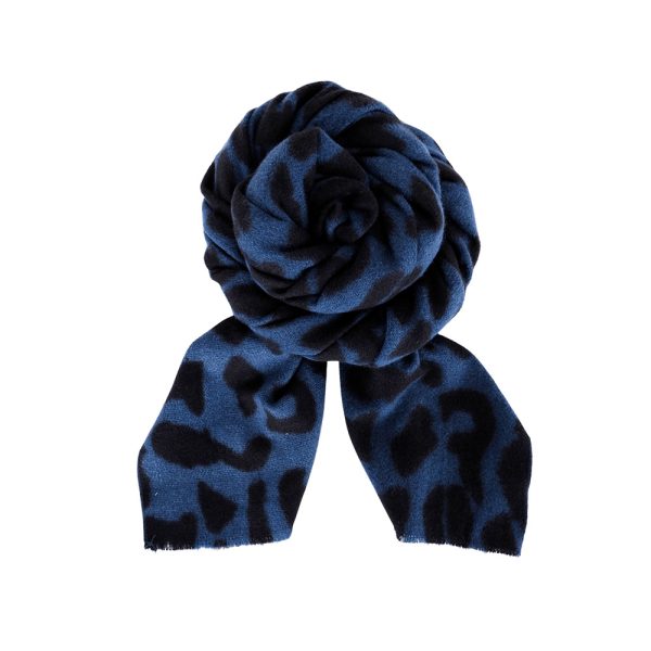 black colour scarf blå