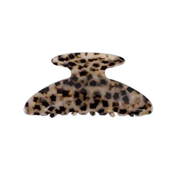 black colour hårklämma leopard