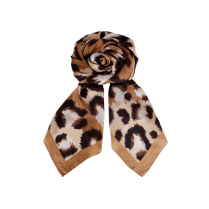 black colour scarf brun leopardmönster