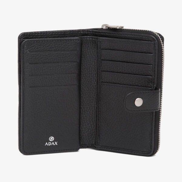 adax plånbok med dragkedja i svart