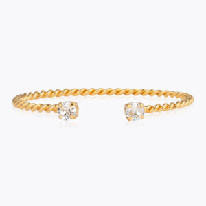 Mini Twisted armband Gold Crystal